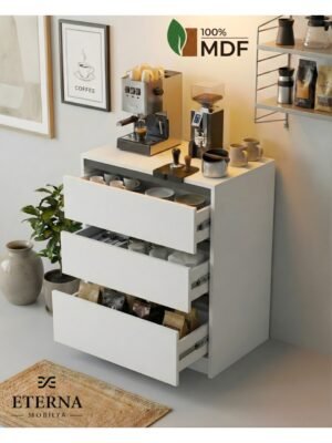 Çekmeceli Kahve Köşesi | Çekmeceli Çok Amaçlı Dolap | Çekmeceli Muftak Dolabı Beyaz